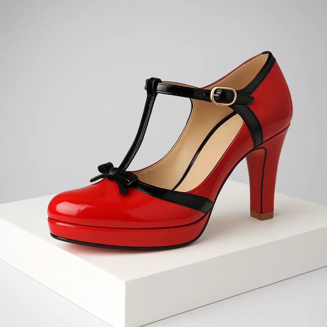 Annabeth | Cushioned Ankle Strap Heels
