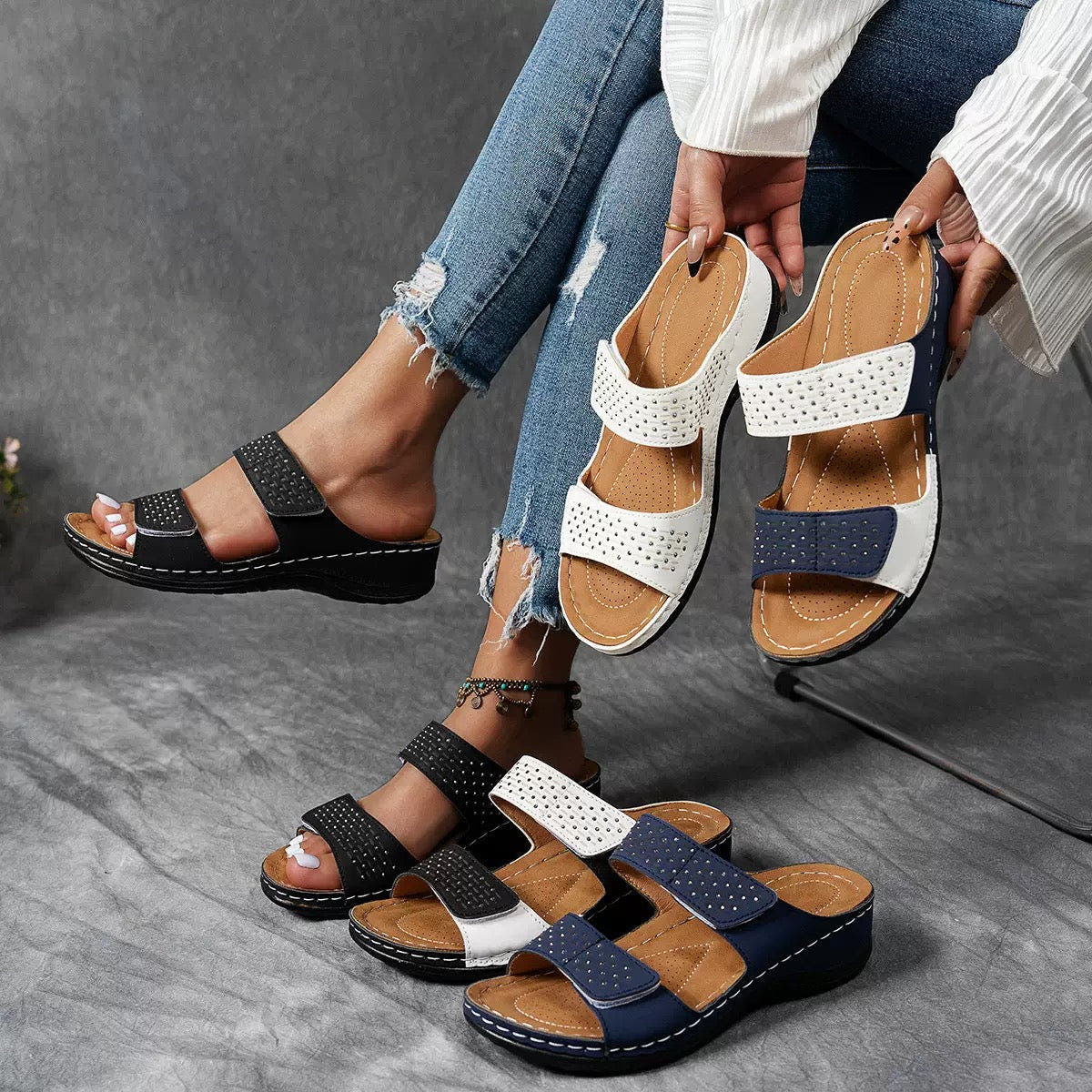 Antonella | Dual-Strap Ergonomic Sandals