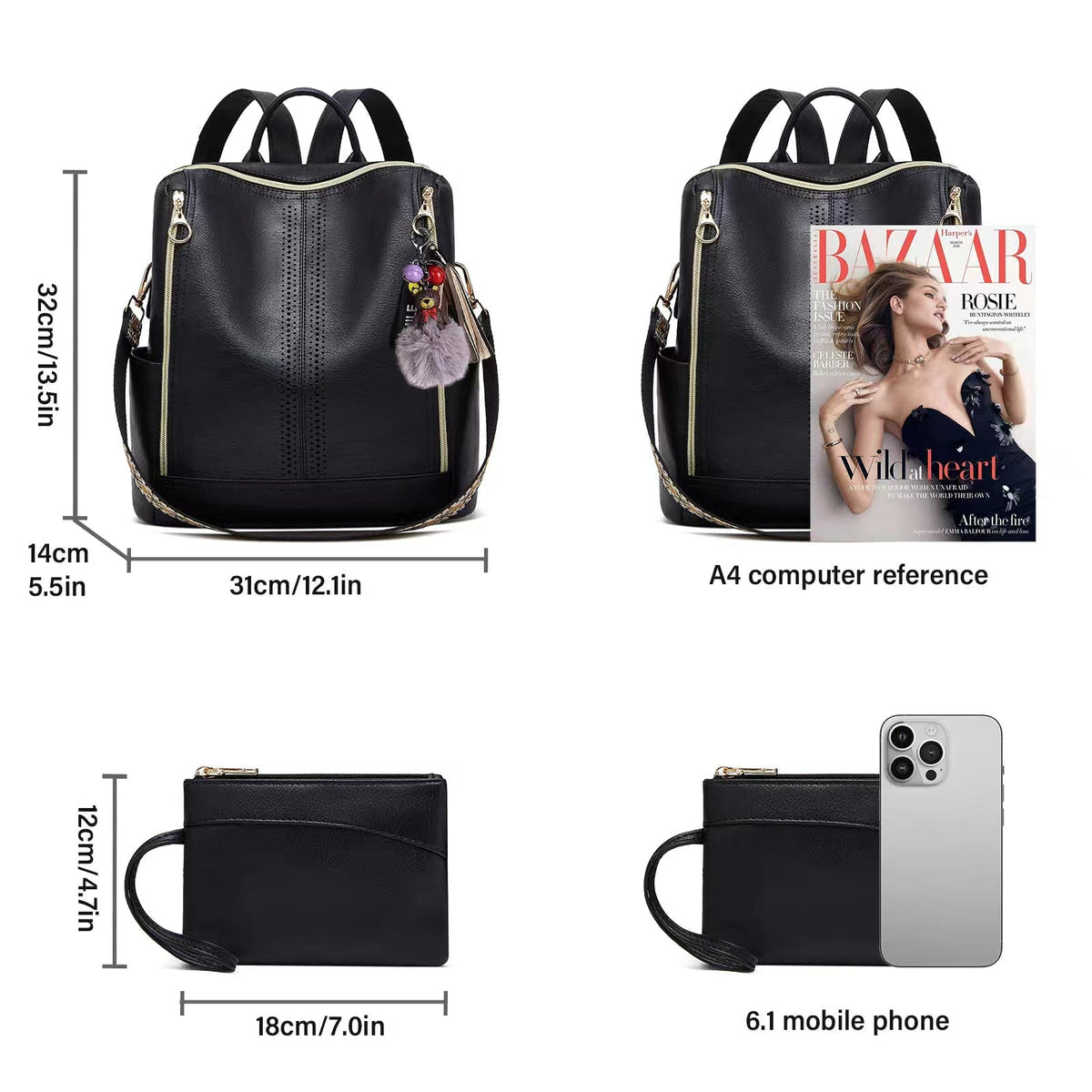Marlowe | 2-in-1 Convertible Backpack + Free Pouch