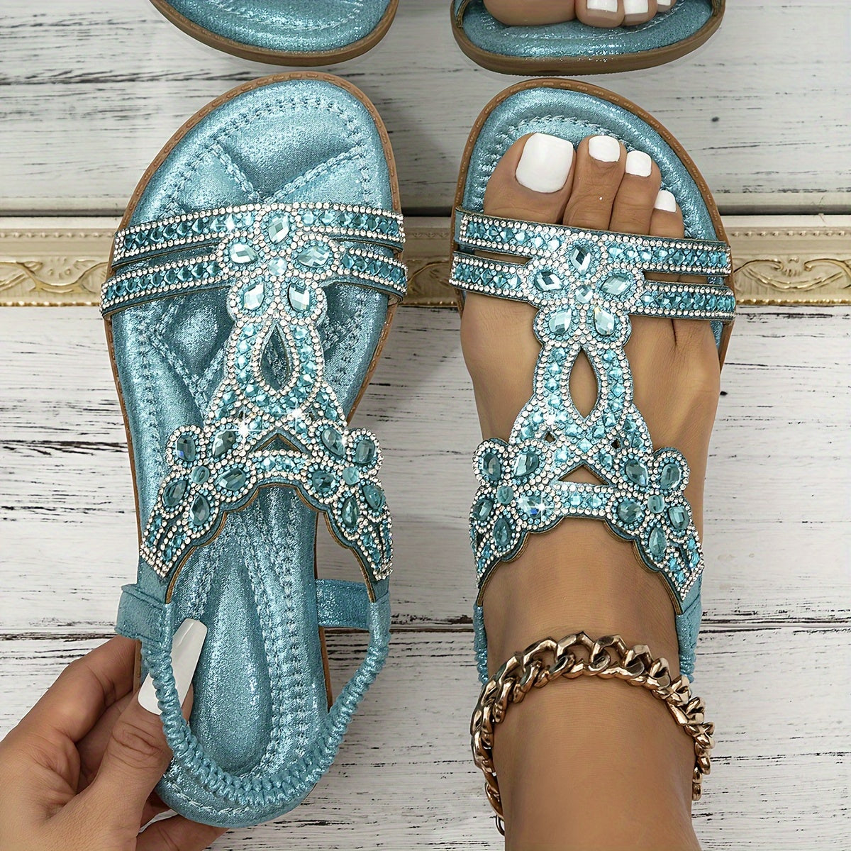 Estella | Boho Stretch Strap Sandals