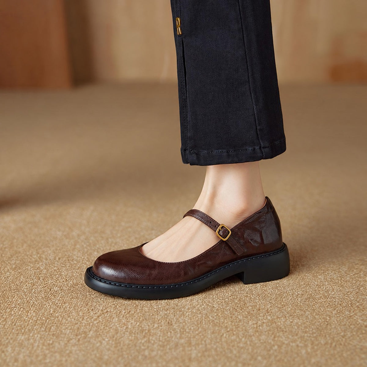 Ruelle Leather Mary Janes