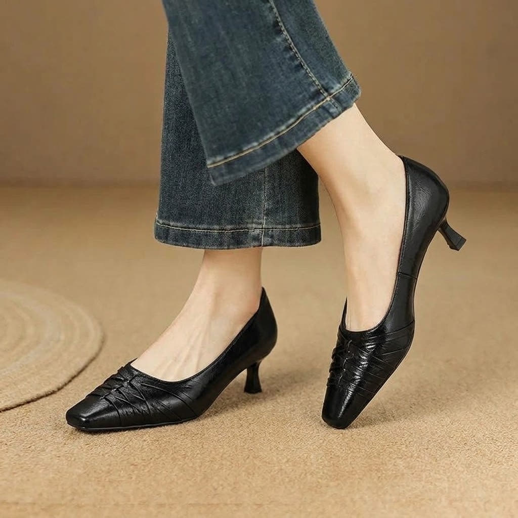 Quenby | Pointed Lattice-Cut Mary Jane Flat