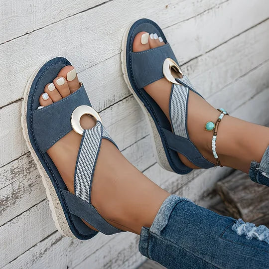 Emmalyn | Arch-Support Crossover Strap Sandals