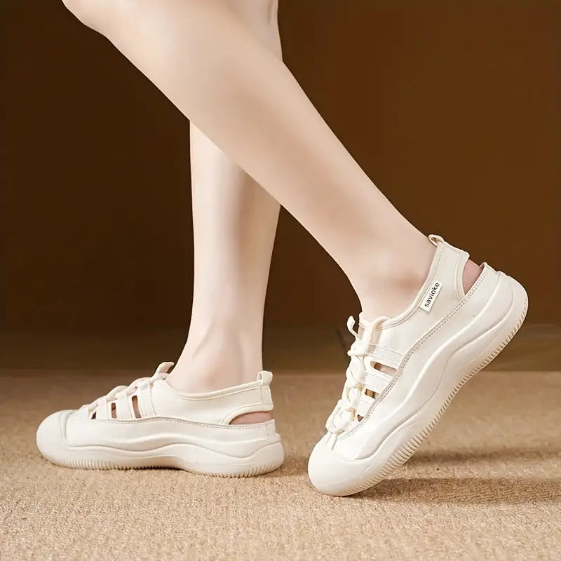 Una | Breathable Cut-Out Platform Shoes
