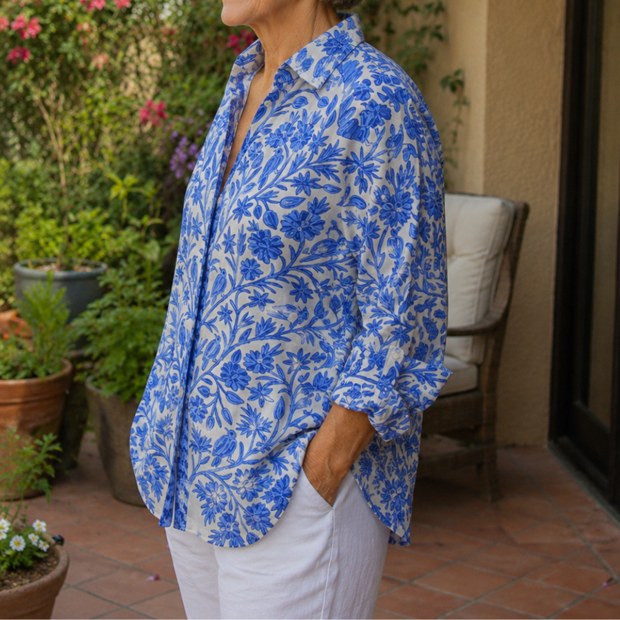 Isaura | Floral Garden Print Blouse