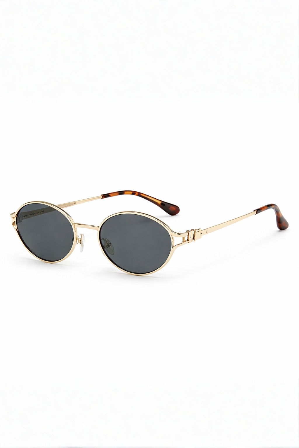 Isobel | Oval Gold Metal Frame Sunglasses