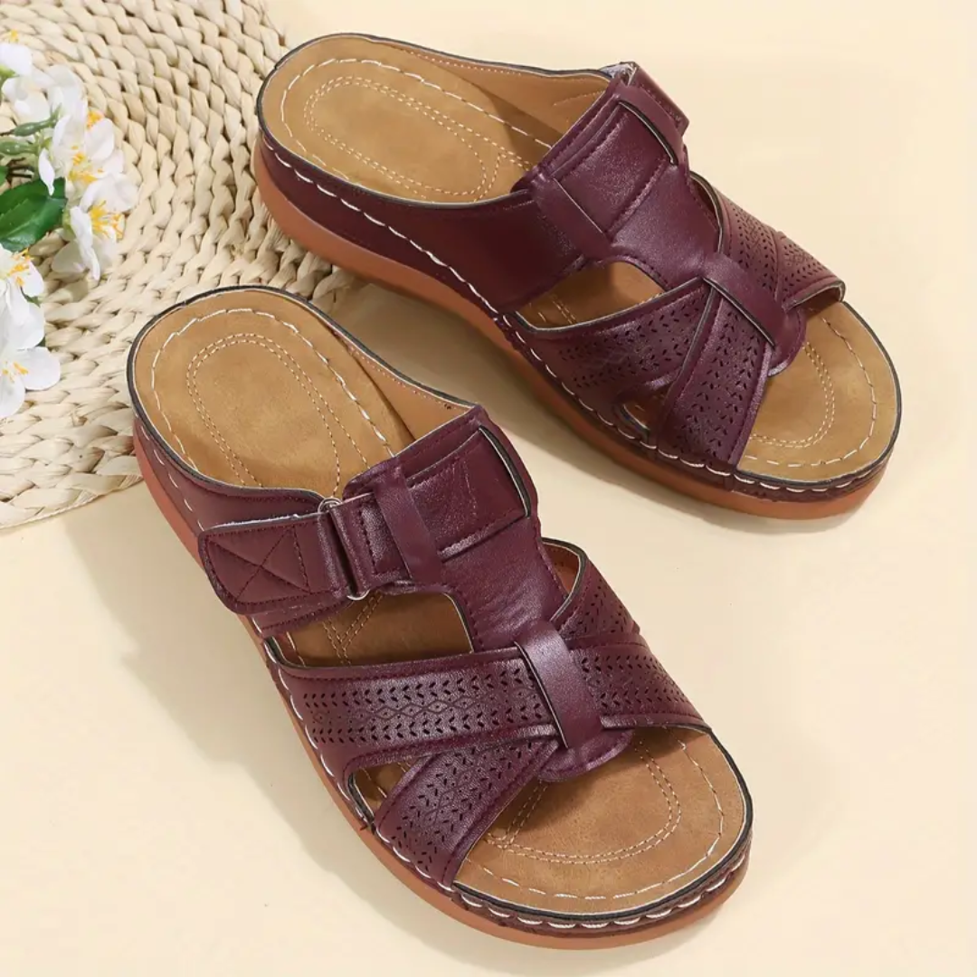 Camelia | Cross-Strap Slip-On Sandals