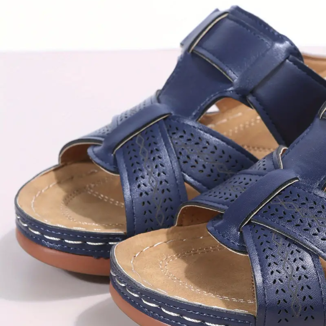 Camelia | Cross-Strap Slip-On Sandals