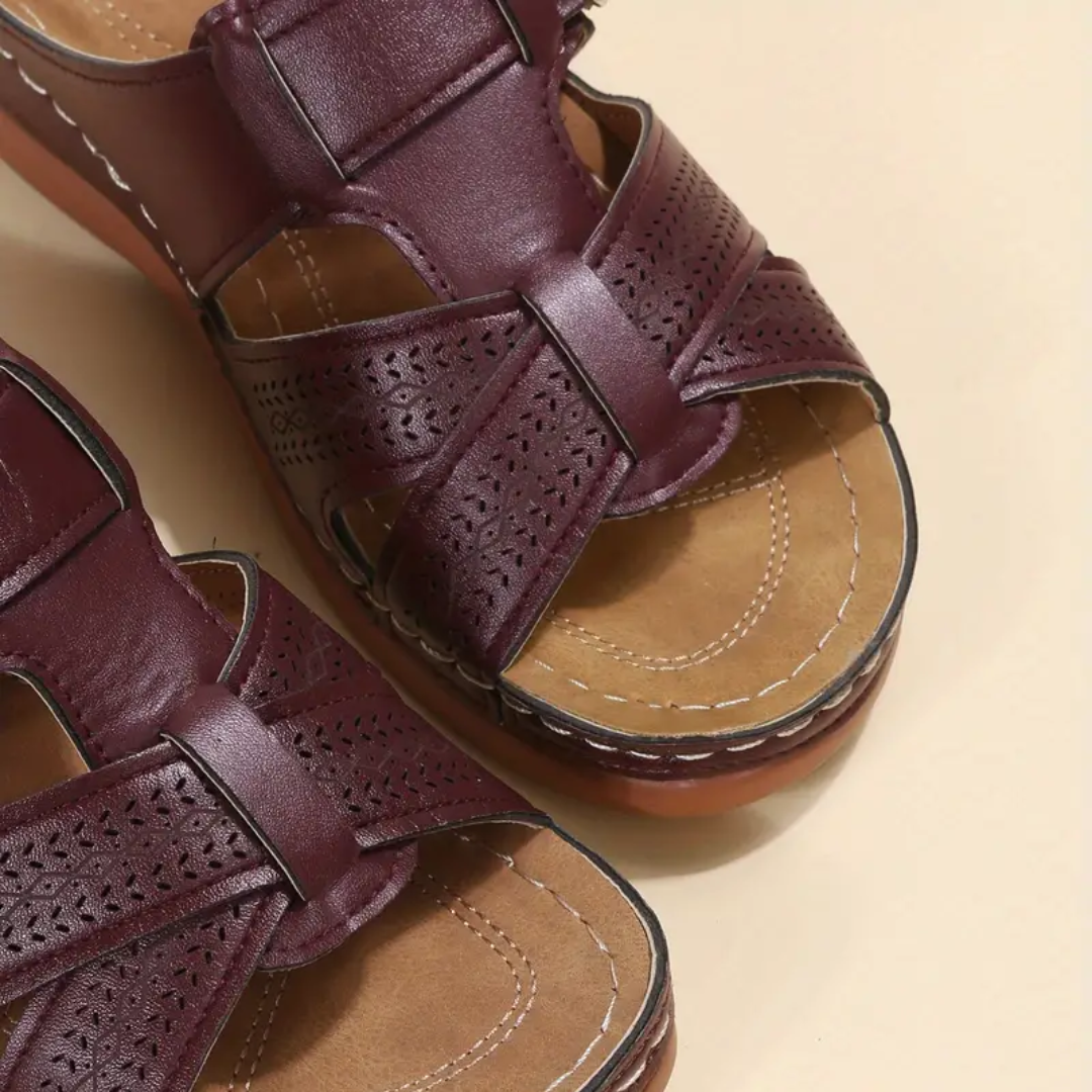 Camelia | Cross-Strap Slip-On Sandals