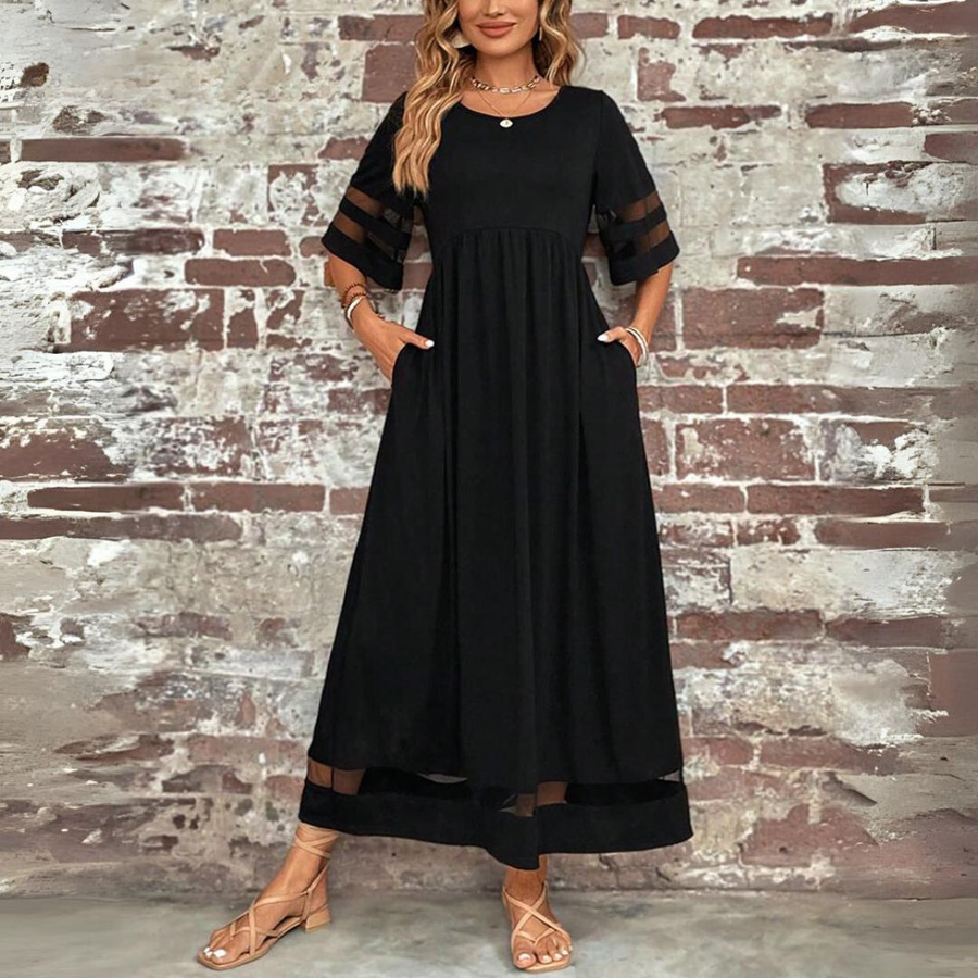 Ottilie | Mesh Panel Maxi Dress