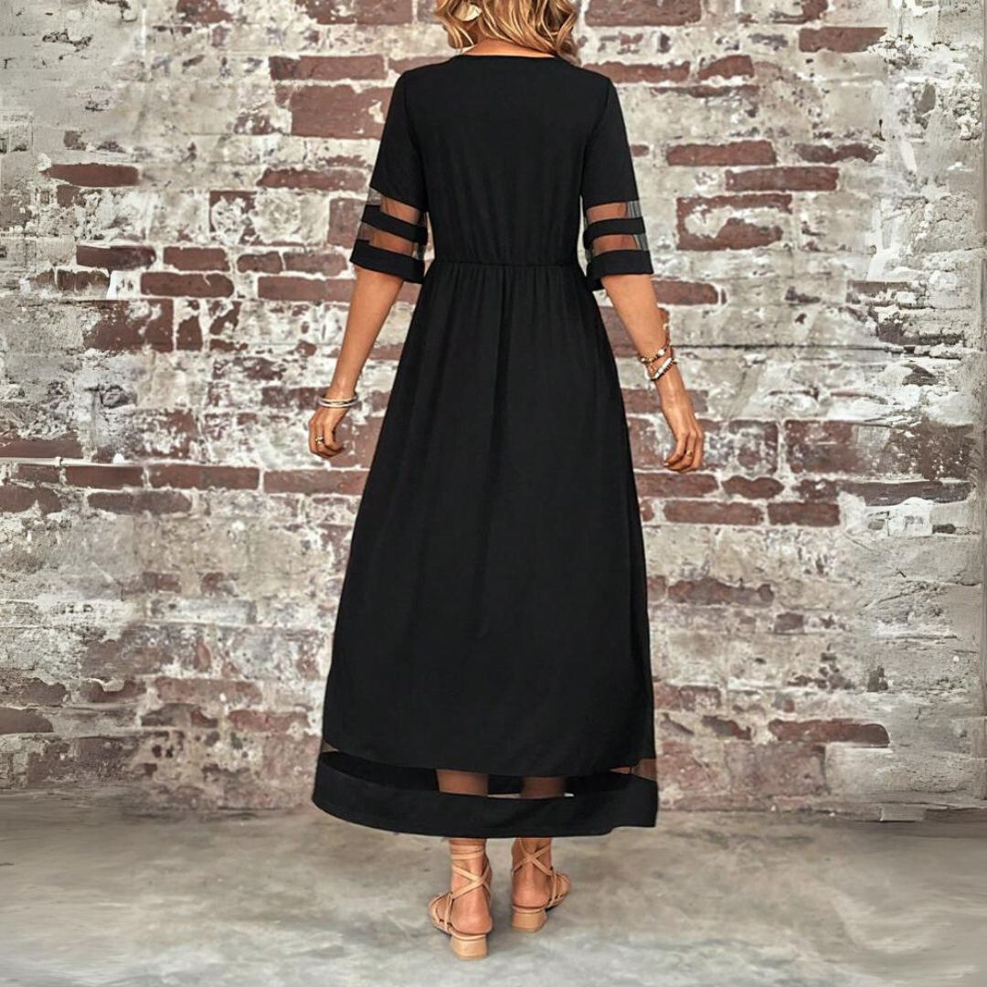 Ottilie | Mesh Panel Maxi Dress