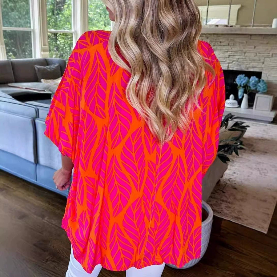 Risa | Leaf Print Puff Sleeve Blouse