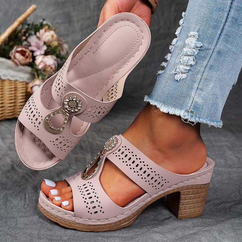 Claribel | Charm Block Heel Sandals