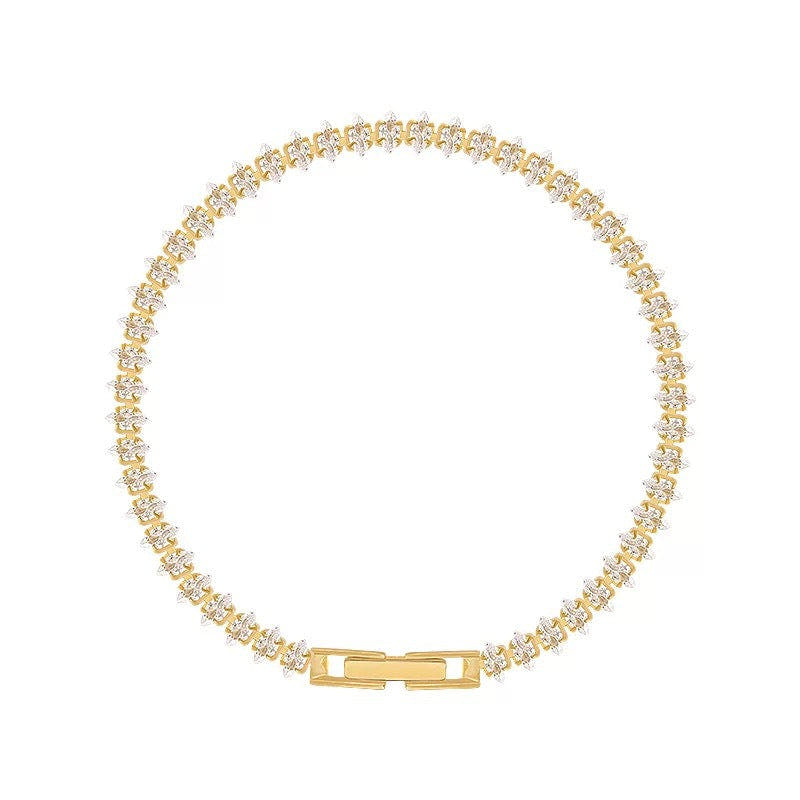 Vionelle Marquise Tennis Bracelet | Gold