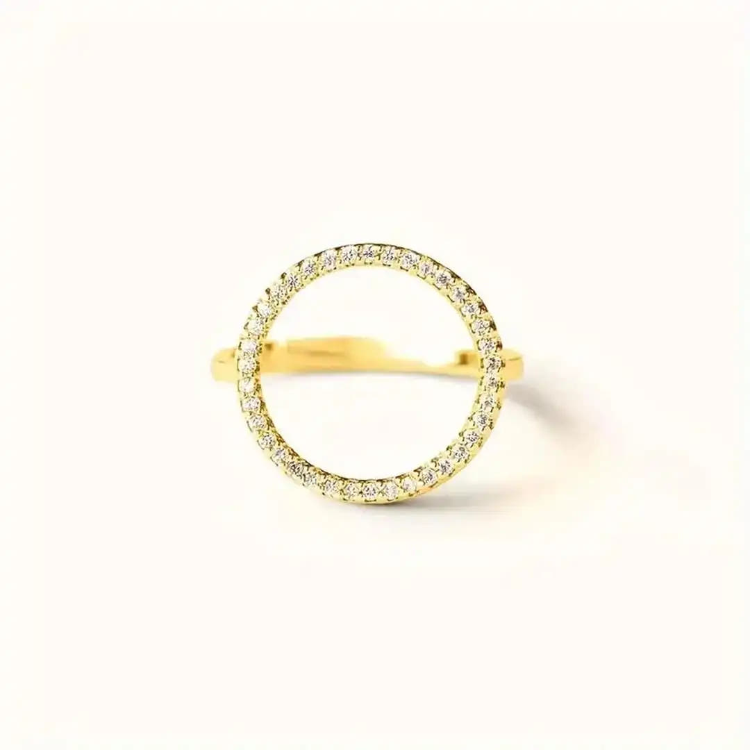 Round Cubic Circle Zirconia Ring