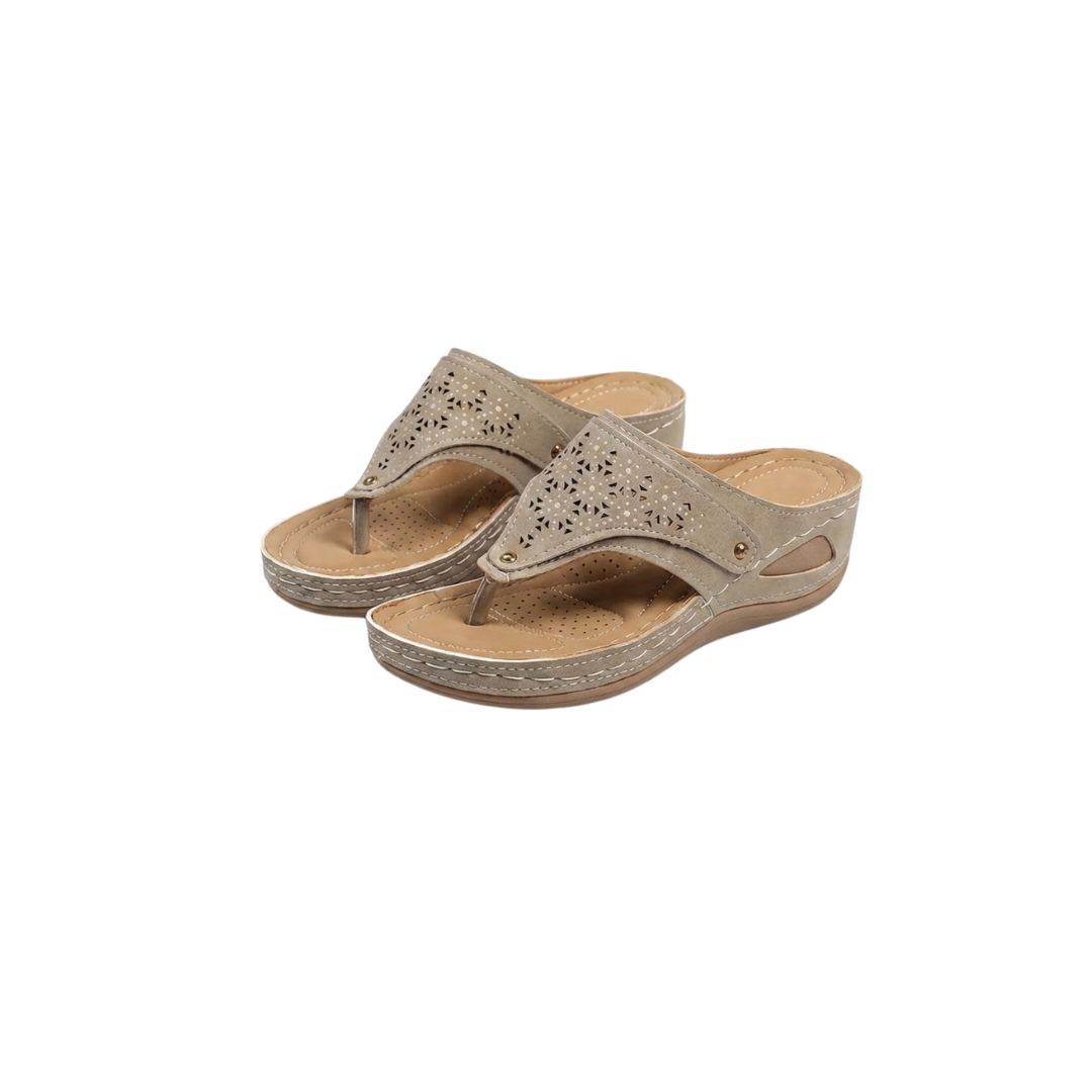 Rosalba | Striped Comfort Flip-Flop Sandals