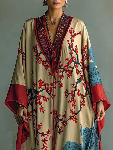 Plum Blossom Maxi Dress