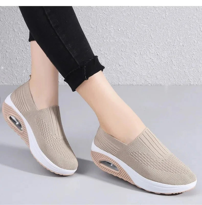 Aine | Breathable Knit Slip-On Sneakers