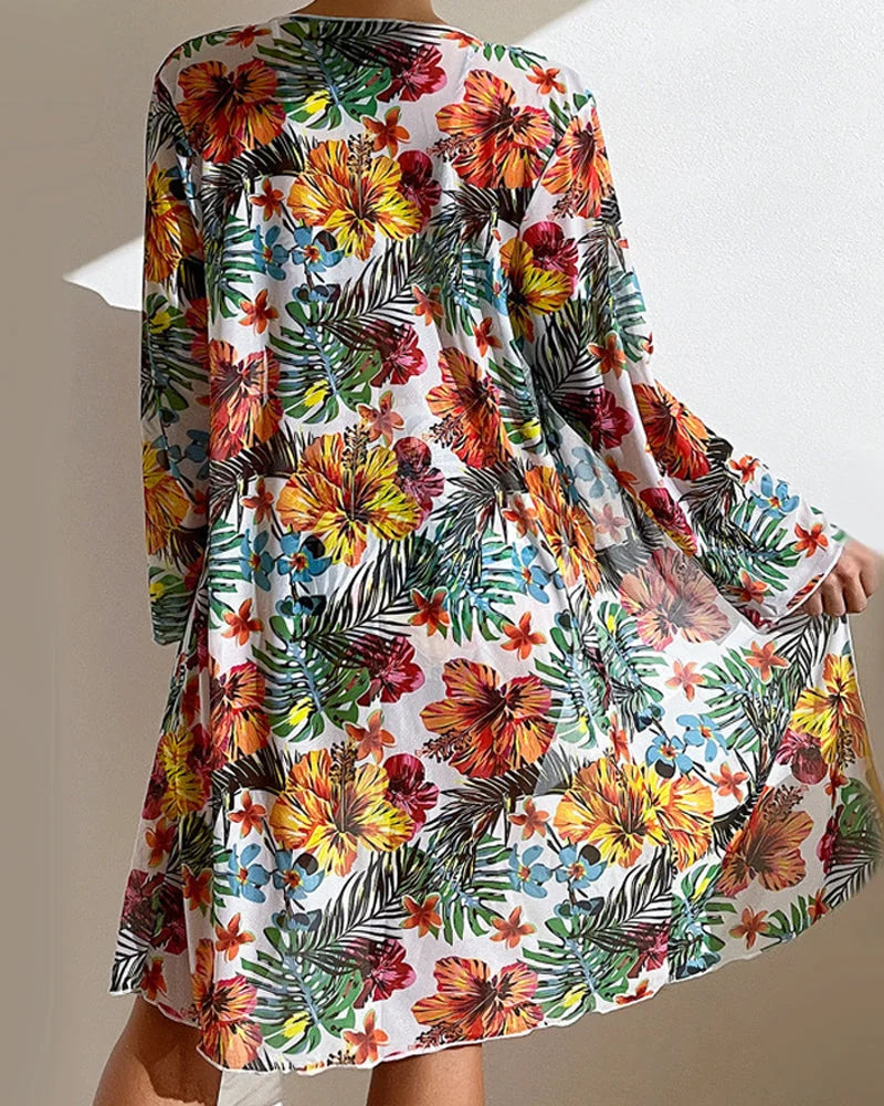 Antoinette | Floral Bikini with Skirt