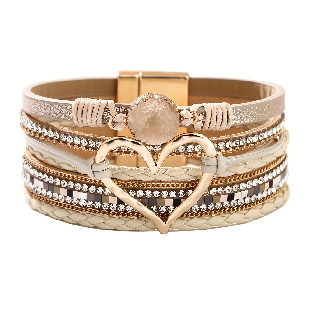 Boho Multi-Strand Leather Bracelet