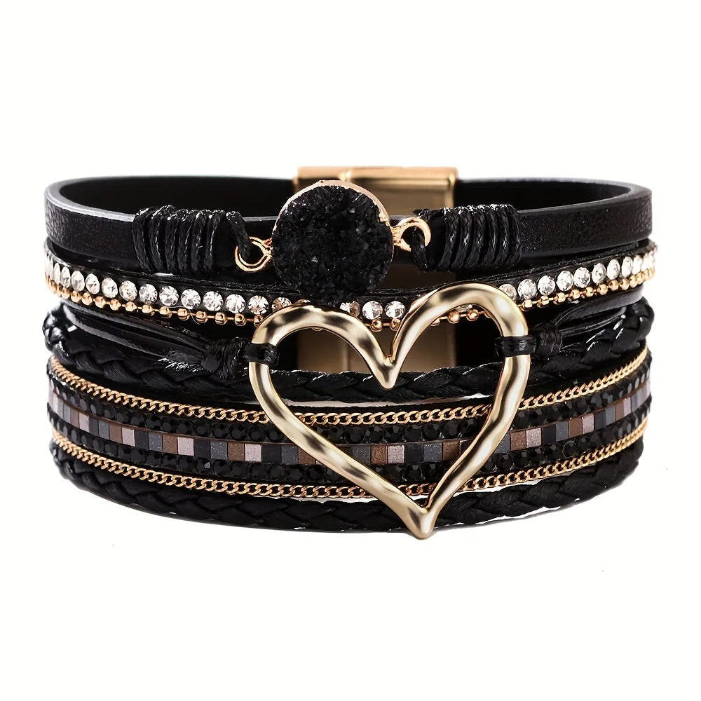 Boho Multi-Strand Leather Bracelet