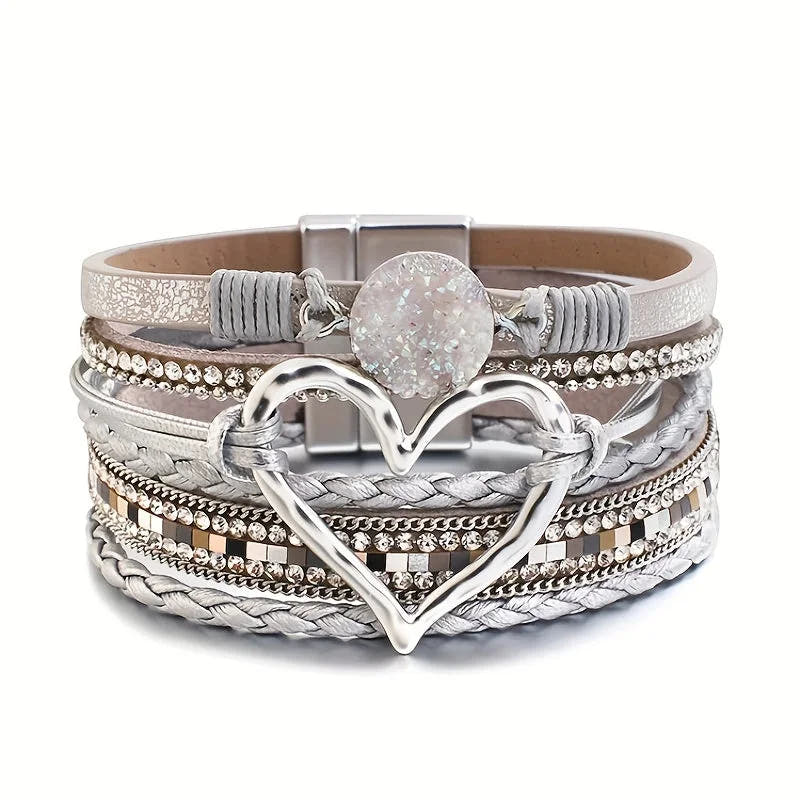 Boho Multi-Strand Leather Bracelet