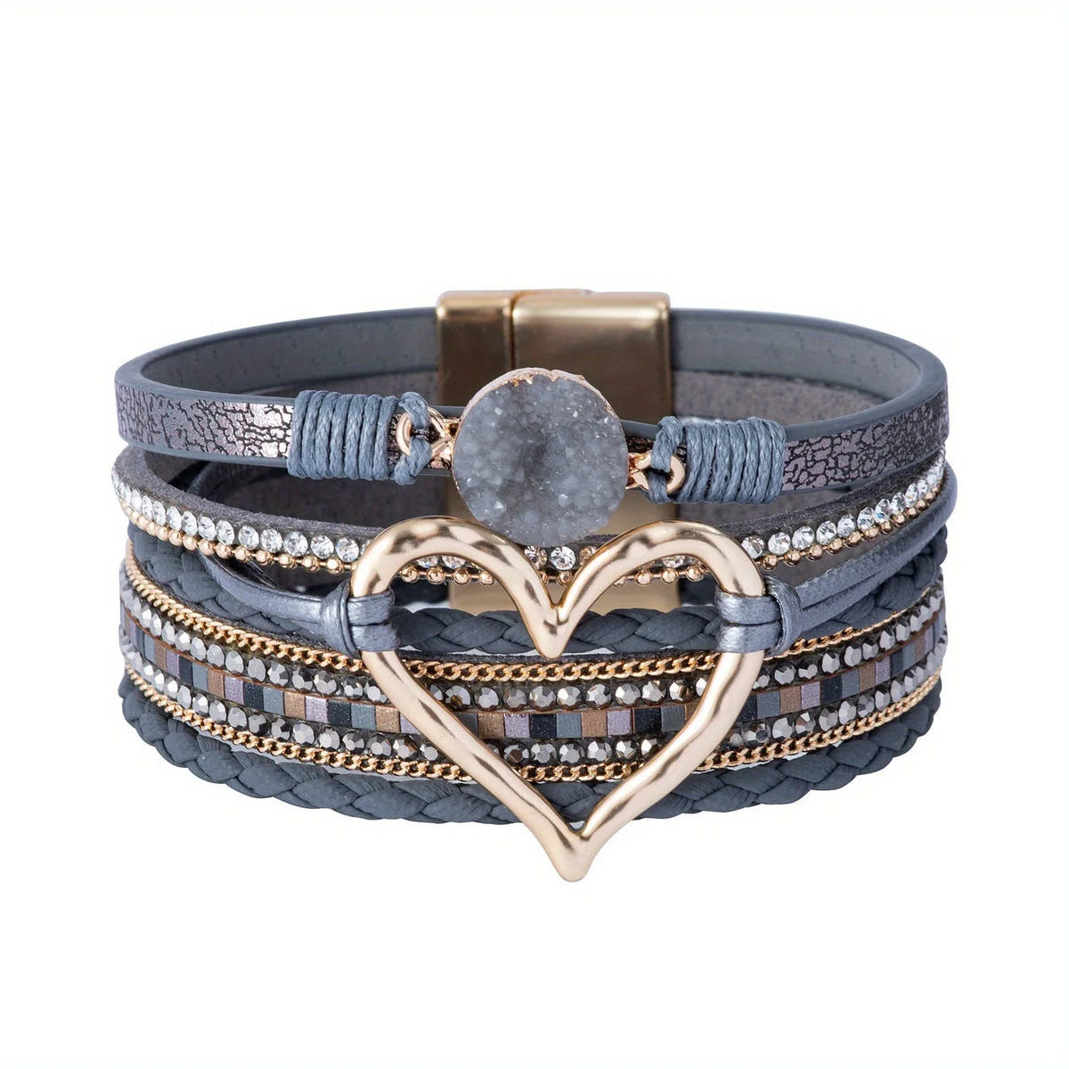 Boho Multi-Strand Leather Bracelet