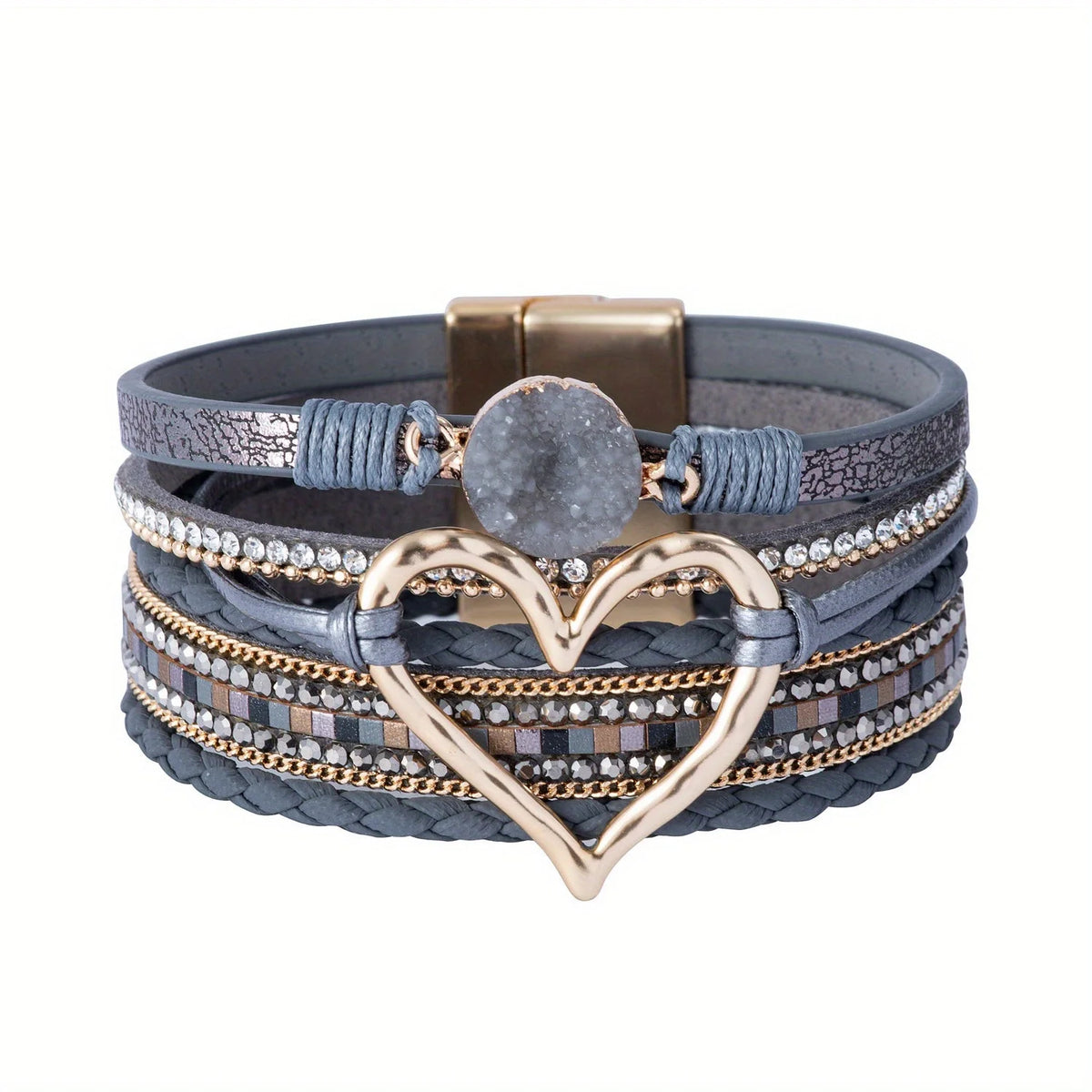 Boho Multi-Strand Leather Bracelet