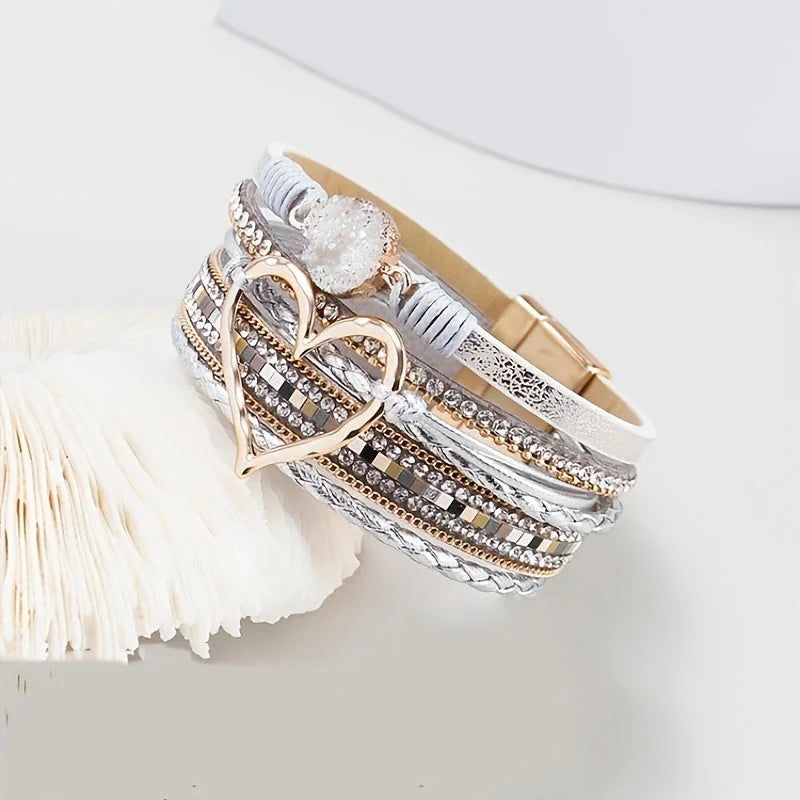 Boho Multi-Strand Leather Bracelet