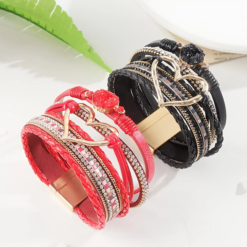 Boho Multi-Strand Leather Bracelet