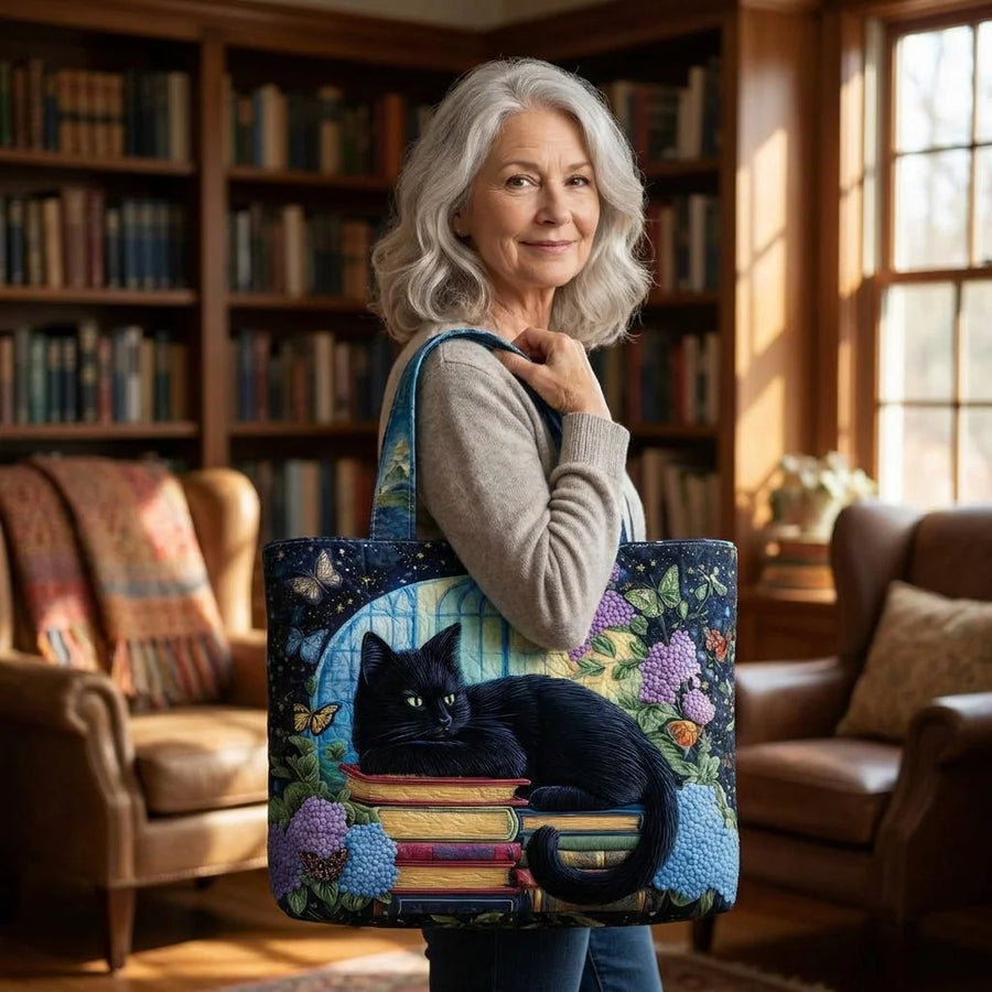 Bonita | Black Cat on Books Tote
