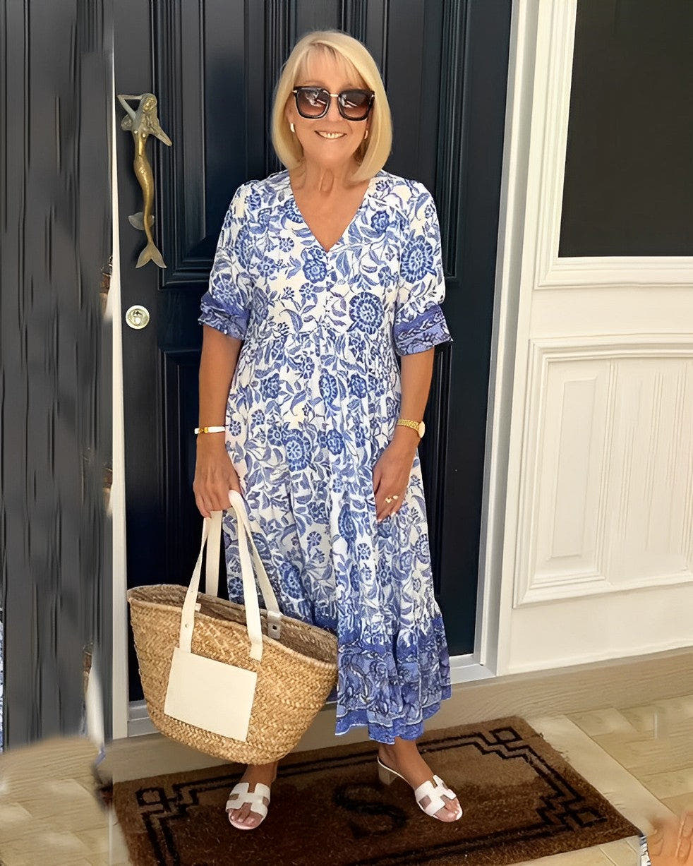 Keisha | V-Neck Floral Maxi Dress