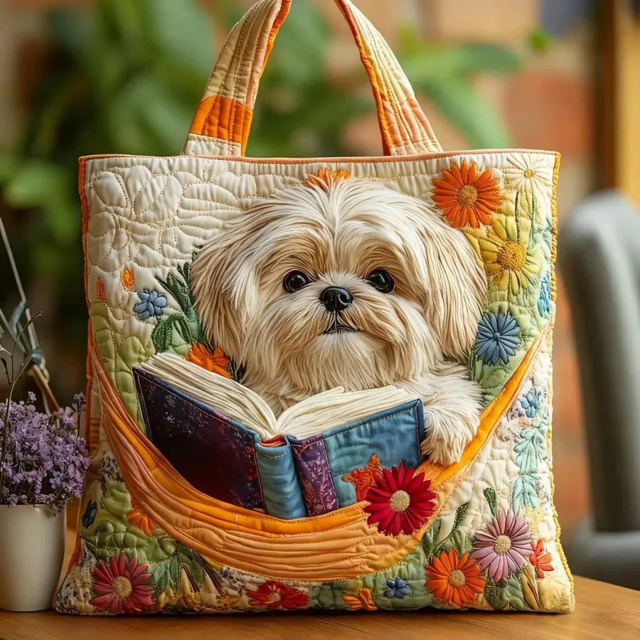 Catalina | Shih Tzu & Flowers Tote
