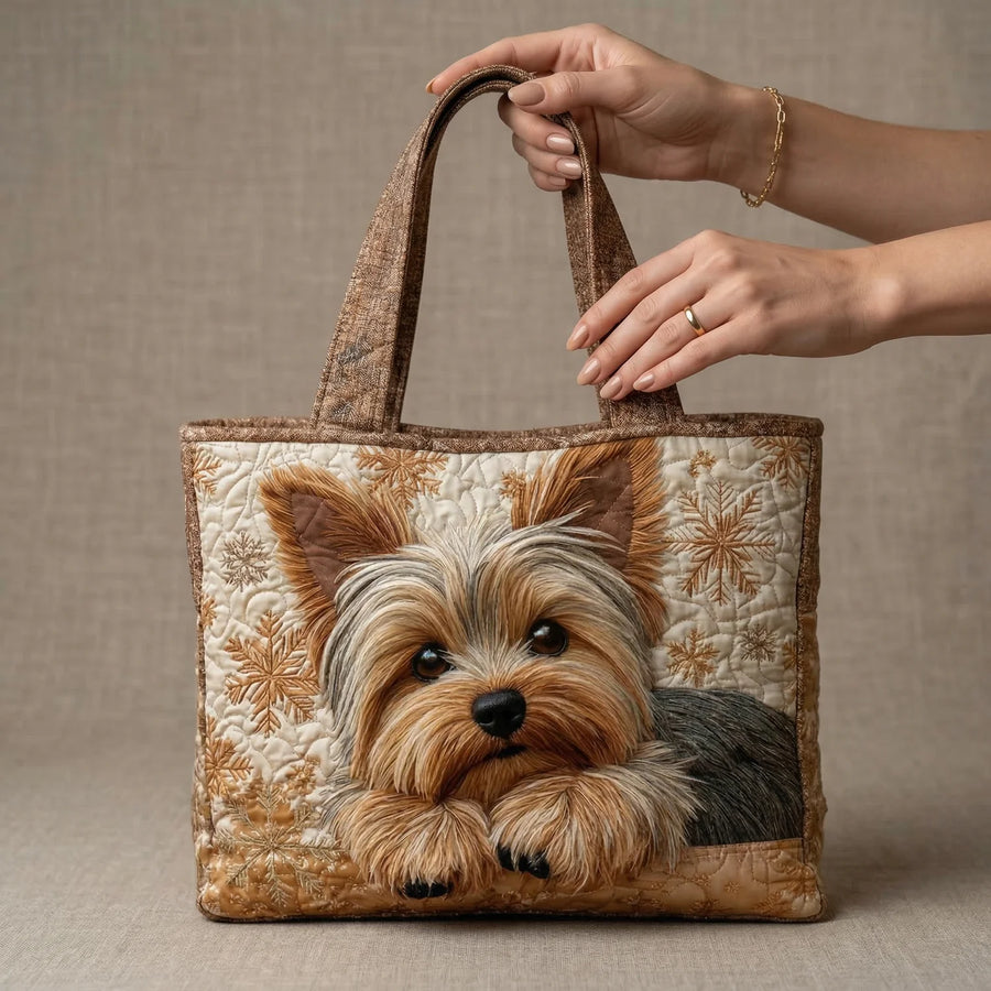 Catherine | Yorkshire Terrier Quilted Tote