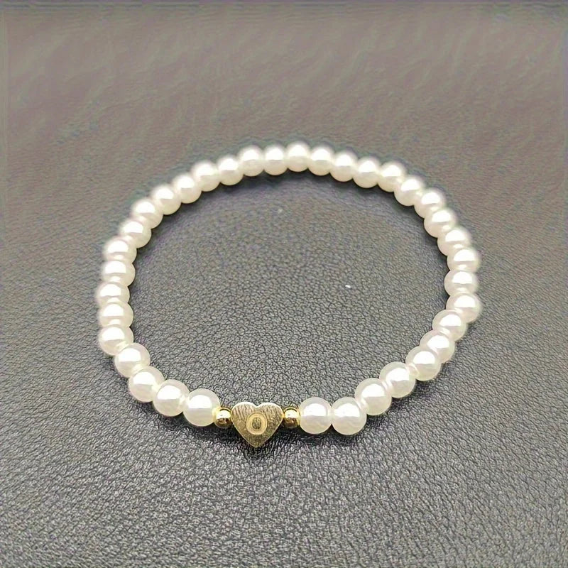 Chic Heart Initial Bracelet (A–Z)