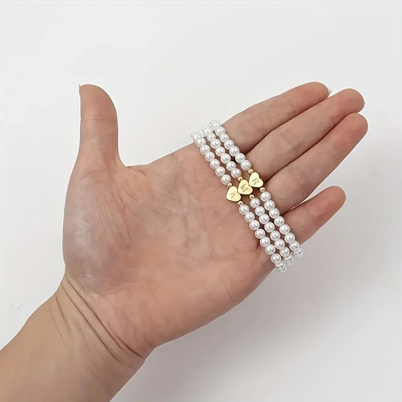 Chic Heart Initial Bracelet (A–Z)
