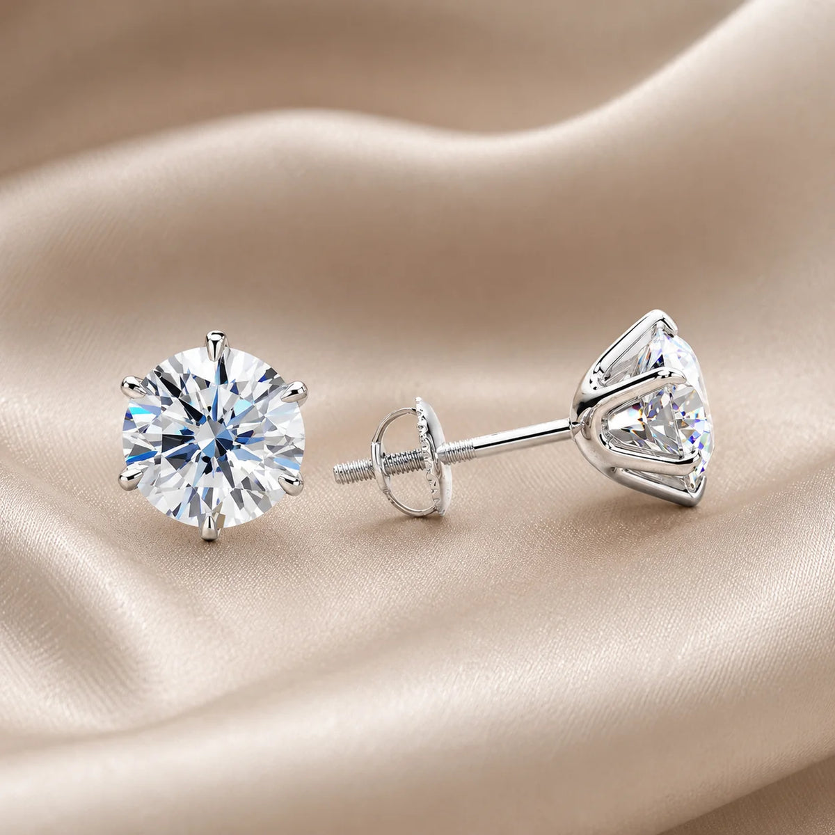 Chic White Gold Tera Earrings