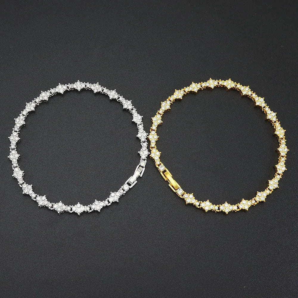Classic Cluster Tennis Bracelet | Gold