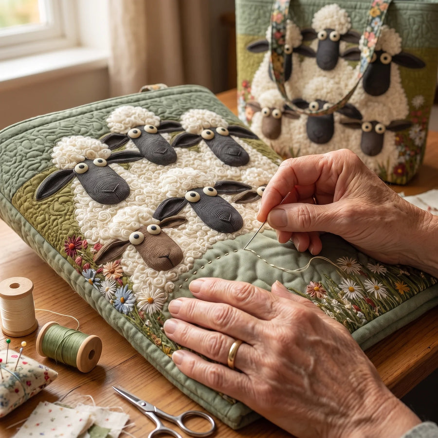 Dolly | Five Sheep Quilted Tote