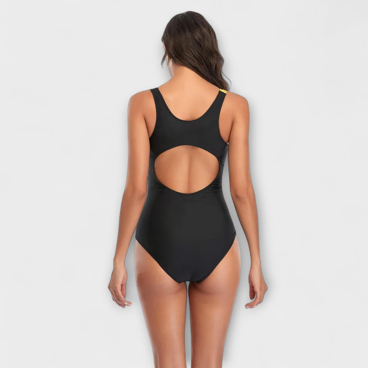 Back Cutout Sporty One-Piece Swimsuit