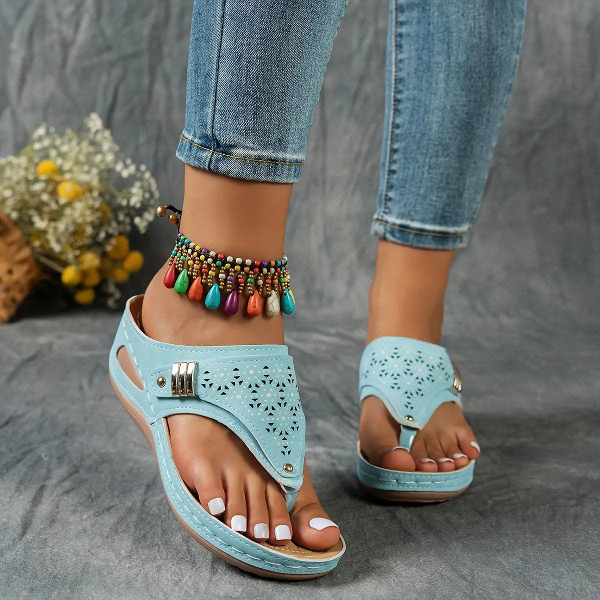 Élodie - wedge toe sandals for women