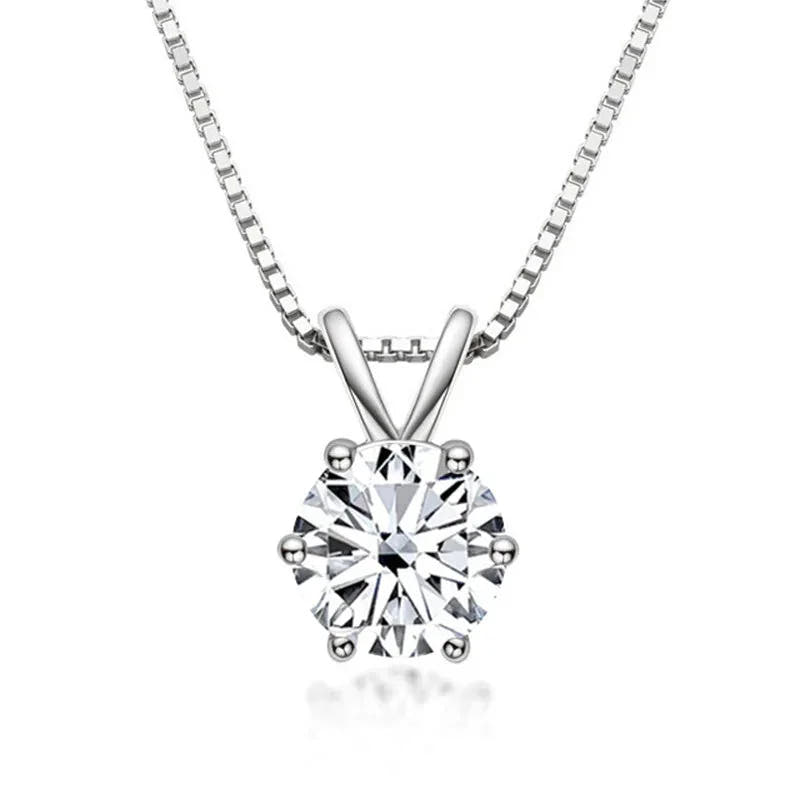 Elegant Solitaire Necklace with Moissanite