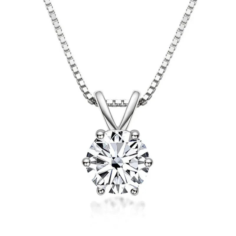 Elegant Solitaire Necklace with Moissanite