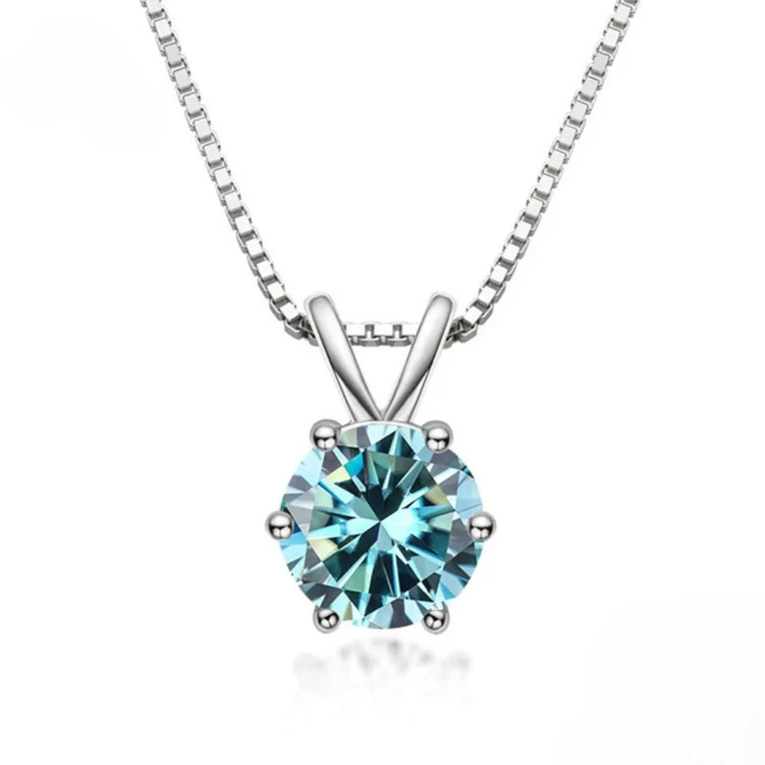 Elegant Solitaire Necklace with Moissanite