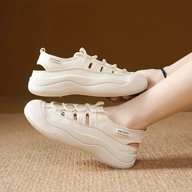 Una | Breathable Cut-Out Platform Shoes