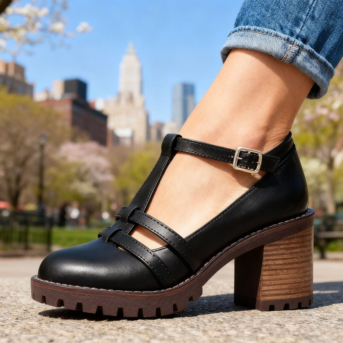 Bonnie | Comfort T-Strap Loafers