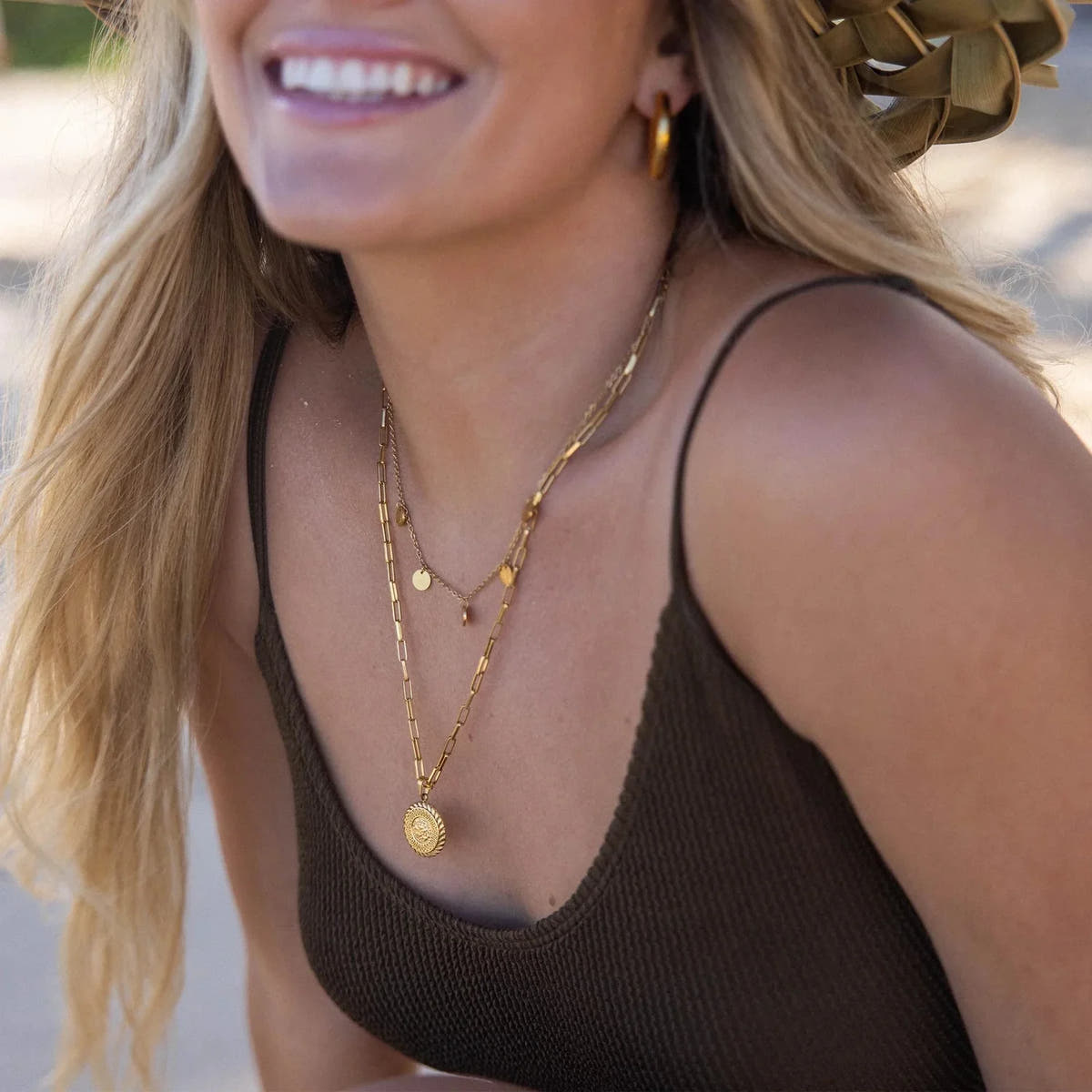 Funky Buddha Necklace | Gold