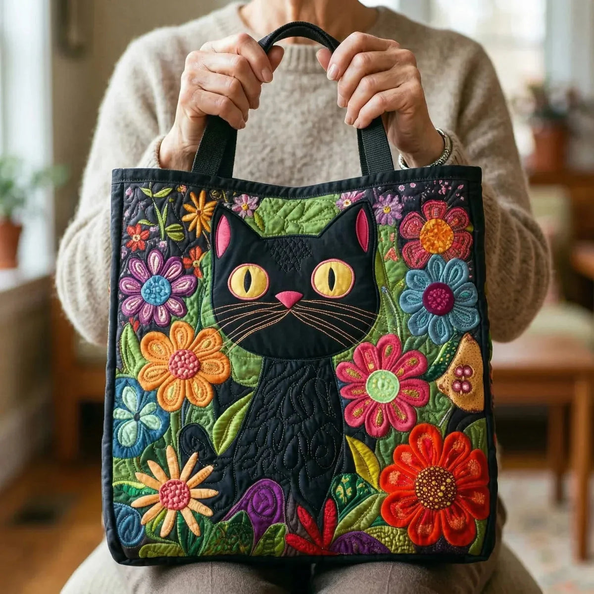 Georgia | Enchanted Black Cat Tote
