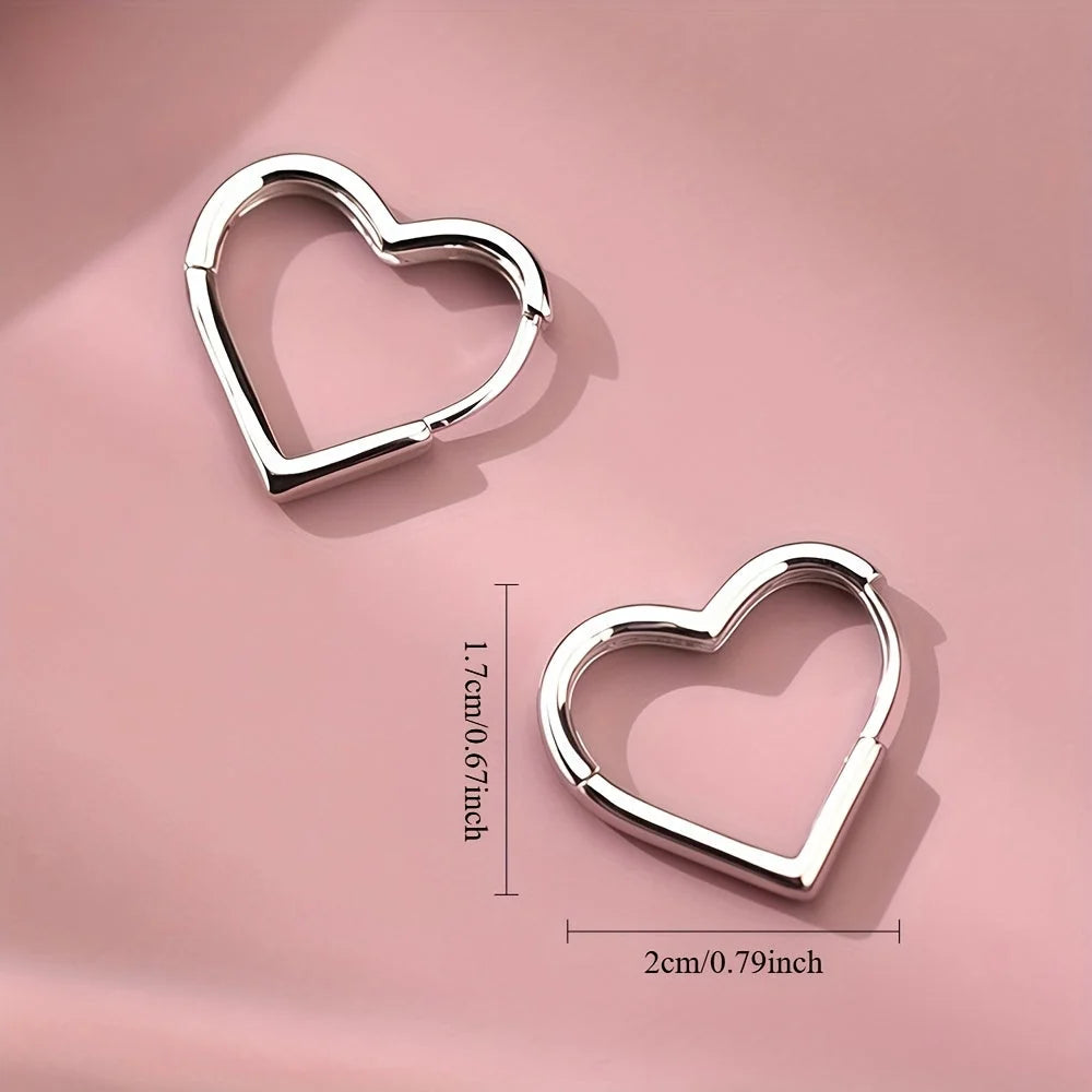 Golden Heart Earrings in Stainless Steel
