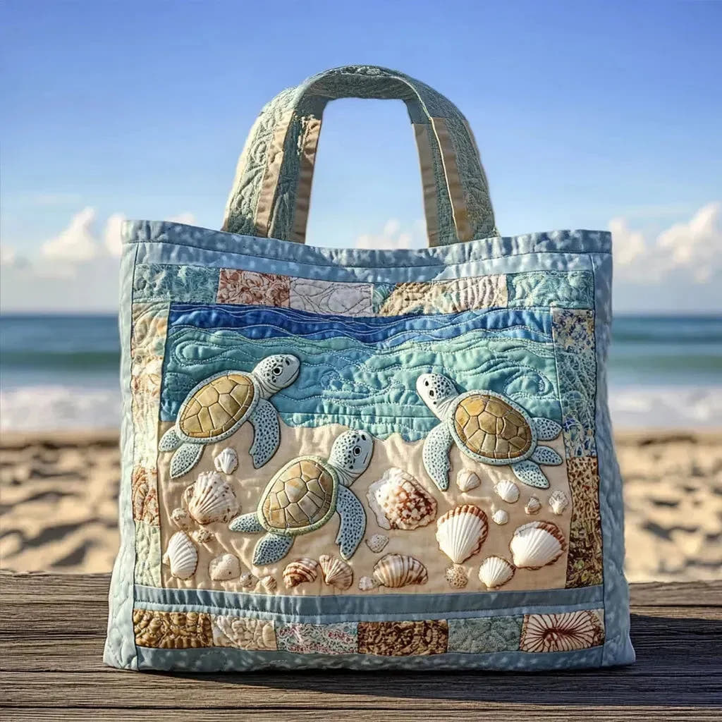 Hope | Quilted Marine Turtles Tote
